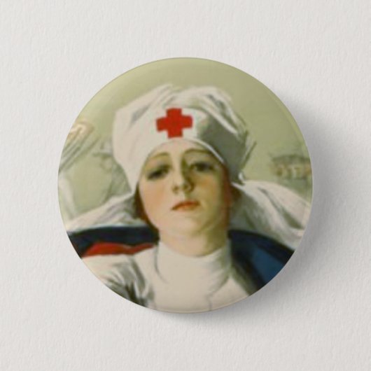Vintage Krankenschwester Button (Vorderseite)