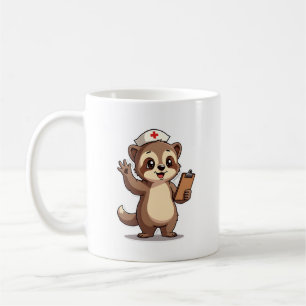 Vintage-Krankenschwester-Faultier Süß Retro-Medizi Kaffeetasse