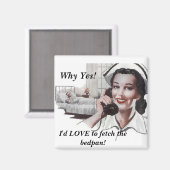 Vintage Krankenschwester im Retro-Krankenhaus Magnet (Vorderseite/Rückseite)