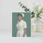 Vintage Krankenschwester in Uniform Postkarte (Stehend Vorderseite)