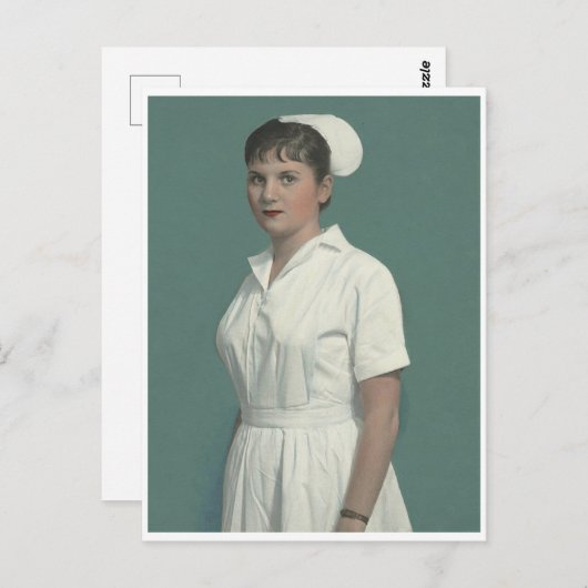 Vintage Krankenschwester in Uniform Postkarte (Vorne/Hinten)