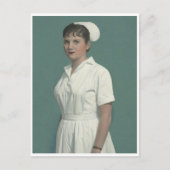 Vintage Krankenschwester in Uniform Postkarte (Vorderseite)