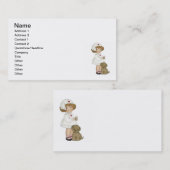 Vintage Krankenschwester mit Welpen-T - Shirts und Visitenkarte (Vorne/Hinten)