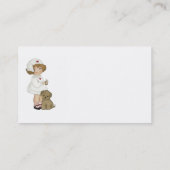 Vintage Krankenschwester mit Welpen-T - Shirts und Visitenkarte (Rückseite)