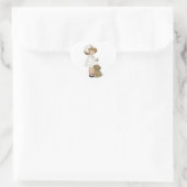 Vintage Krankenschwester mit Welpengeschenken und  Herz-Aufkleber (Tasche)