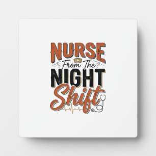 Vintage-Krankenschwester-Nachtschicht-Shirt-Design Fotoplatte