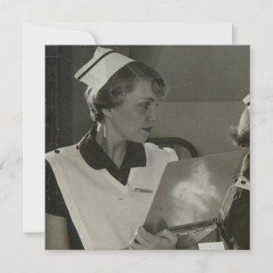 Vintage-Krankenschwester-Notizkarte