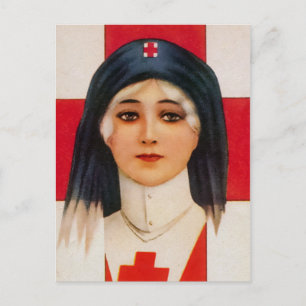 Vintage Krankenschwester Postkarte