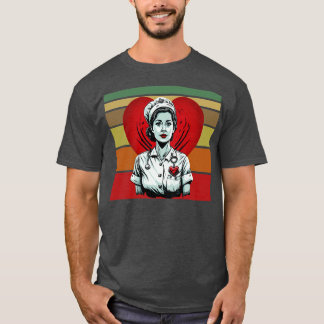 Vintage Krankenschwester Valentinstag Geschenk für T-Shirt