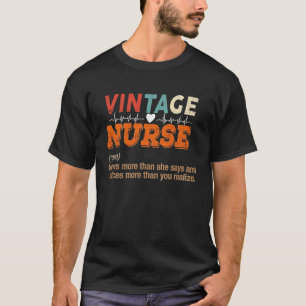 Vintage Krankenschwester weiß mehr als sie sagt De T-Shirt