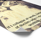 Vintage Krankenschwestern - Wenn ich bei der Arbei Poster (Ecke)