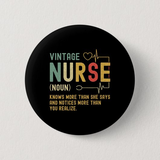Vintage Krankenversicherung Definition Funny Regis Button (Vorderseite)