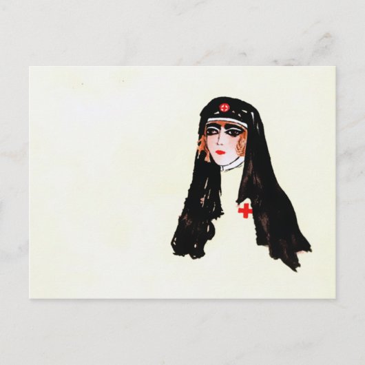 Vintage Krankenversicherung Postkarte (Vorderseite)