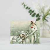 Vintage Krankenversicherung Postkarte (Stehend Vorderseite)