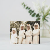 Vintage Krankenversicherung Postkarte (Stehend Vorderseite)