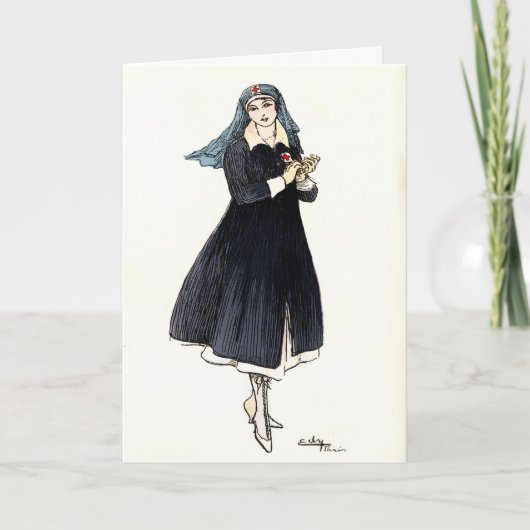 Vintage Krankenversicherungskarte Feiertagskarte (Vorderseite)