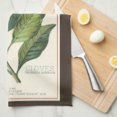 Vintage Kräuter Gewürze, Pflanze der Gewürze Geschirrtuch (Viertel Falte)