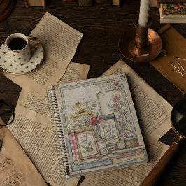 Vintage Kräuter- und Gewürzmuster Notizblock