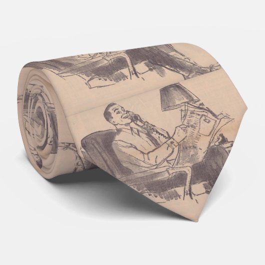 Vintage Krawatte der Zeitung Vater (Gerollt)