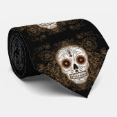 Vintage Krawatte des Zuckerschädel-#1 (Gerollt)