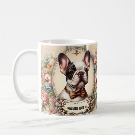 Vintage Krawatte Vibes & Frenchie Kaffeetasse (Links)
