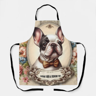 Vintage Krawatte Vibes & Frenchie Schürze