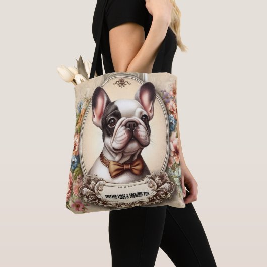 Vintage Krawatte Vibes & Frenchie Tasche (Von Nahem)
