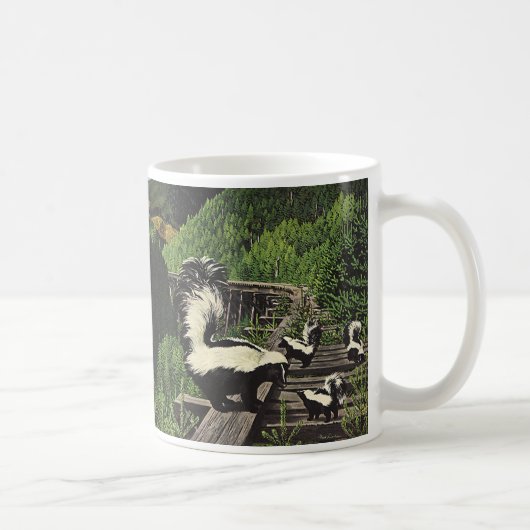 Vintage Kreaturen, Wildtiere und Waldtiere Kaffeetasse (Rechts)