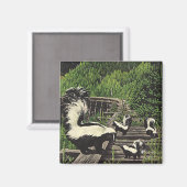 Vintage Kreaturen, Wildtiere und Waldtiere Magnet (Vorderseite/Rückseite)