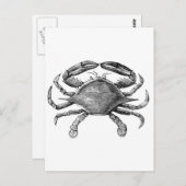 Vintage Krebserkrankung Zeichnend Postkarte (Vorne/Hinten)