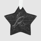 Vintage Krebskonstellation Karte Hevelius 1690 Ornament (Rückseite)