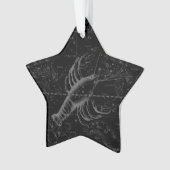 Vintage Krebskonstellation Karte Hevelius 1690 Ornament (Vorderseite)