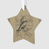 Vintage Krebskonstellation Karte Hevelius 1690 Ornament (Vorderseite)