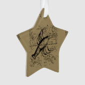 Vintage Krebskonstellation Karte Hevelius 1690 Ornament (Vorderseite)