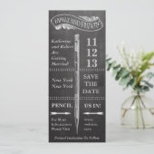 Vintage Kreidetafel Hochzeit - Termin vormerken Save The Date (Stehend Vorderseite)