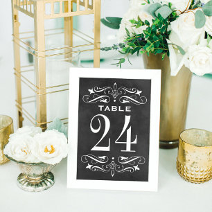 Vintage-Kreidetafel-Hochzeit Tischnummer