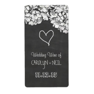 Vintage-Kreidetafel-Hortensien-Blumen-Hochzeitswei