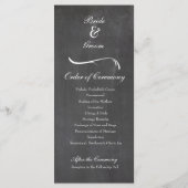 Vintage-Kreidetafel-Tauben-Hochzeitsprogramm Programm (Rückseite)