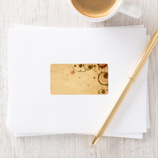 Vintage Kreise Adressaufkleber (Insitu)