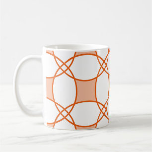 Vintage Kreise Art: Nahtloses geometrisches Muster Kaffeetasse