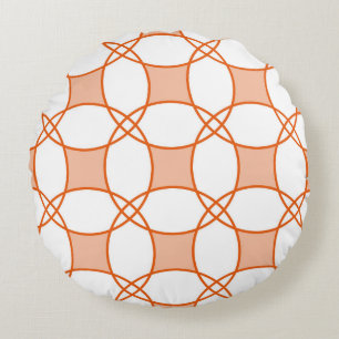 Vintage Kreise Art: Nahtloses geometrisches Muster Rundes Kissen