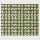 Vintage Kreise Geschenkpapier (Flach)