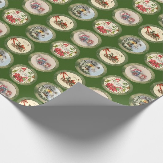 Vintage Kreise Geschenkpapier (Ecke)