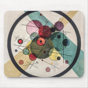 Vintage "Kreise in einem Kreis" - Kandinsky Kunst Mousepad