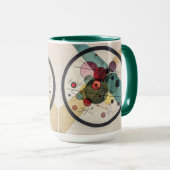 Vintage Kreise in einem Kreis - Kandinsky Moderne  Tasse (VorderseiteRechts)