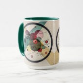 Vintage Kreise in einem Kreis - Kandinsky Moderne  Tasse (Vorderseite Links)