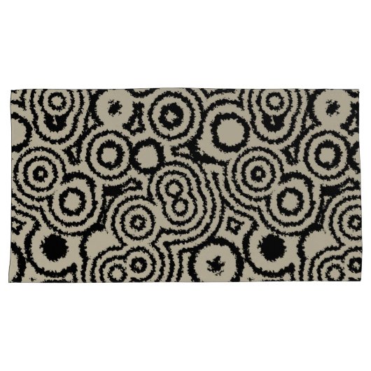 Vintage Kreise Kissenbezug (Vorderseite-Rechts)