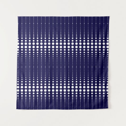 Vintage Kreislinien im Retro-Stil Wandteppich (Vorderseite)