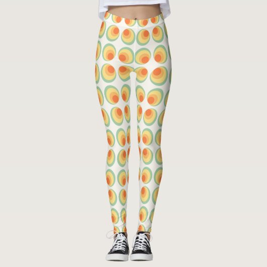 Vintage Kreismuster Leggings (Vorderseite)