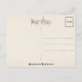 Vintage Kreuze und Herzjuden Feiertagspostkarte (Rückseite)